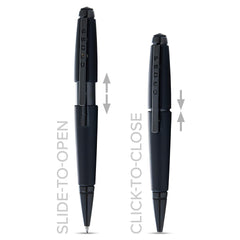 Cross Edge Matte Black Lacquer Gel Rollerball Pen AT0555-11