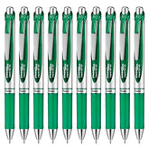 Pentel BL77-D EnerGel Ink Ballpoint Pen, 0.03 inches (0.7 mm), Limited Edition Green, 10 Pieces