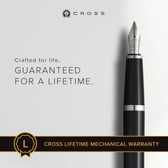 Cross Bailey Light Polished Black Resin Fountain Pen