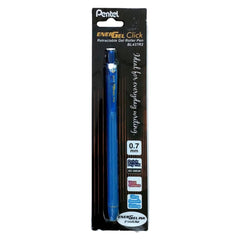 Pentel Energel Click BL437R2 0.7mm Retractable Gel Pen | Slim, Rubberized, Matt Barrel with Built-In Molded Grip (Blue Ink, 6)