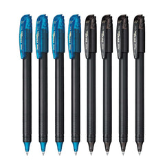 Pentel Energel 0.7mm Roller Gel Pen | Quick Dry Ink For Smudge-Free Writing | Lightweight Gel Pen For Smooth Writing Experience | Blue & Black Ink, Pack of 8 Pens (BL417)