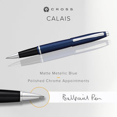 Cross Unisex Midnight Metallic Roller Ball Pen (Blue_Free Size)