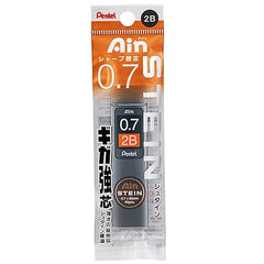Pentel XC277-2B Mechanical Pencil Lead, Ain Lead, 0.03 inches (0.7 mm), 2B, 5 Pieces