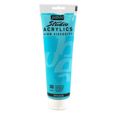PEBEO HIGH VISCOSITY STUDIO ACRYLICS - TURQUOISE BLUE (30) - TUBE OF 250 ML