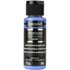 DECOART AMERICANA MULTI SURFACE SATIN ACRYLIC PAINT - 59 ML (2 OZ) - PERIWINKLE (581)