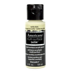 DECOART AMERICANA MULTI SURFACE SATIN ACRYLIC PAINT - 59 ML (2 OZ) - VANILLA SHAKE (502)