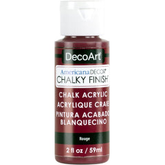 DECOART AMERICANA DÉCOR - CHALKY FINISH - ULTRA MATTE PAINT - 59 ML (2 OZ) BOTTLE - ROUGE (07)
