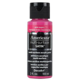 DECOART AMERICANA MULTI SURFACE SATIN ACRYLIC PAINT - 59 ML (2 OZ) - PINK TROPICS (561)