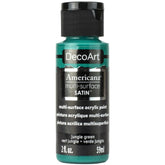 DECOART AMERICANA MULTI SURFACE SATIN ACRYLIC PAINT - 59 ML (2 OZ) - JUNGLE GREEN (578)