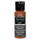 DECOART AMERICANA MULTI SURFACE SATIN ACRYLIC PAINT - 59 ML (2 OZ) - PAPRIKA (512)