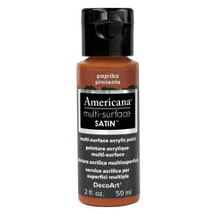 DECOART AMERICANA MULTI SURFACE SATIN ACRYLIC PAINT - 59 ML (2 OZ) - PAPRIKA (512)