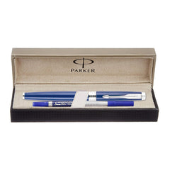 Parker Aster Matte Blue Chrome Trim Rollerball Pen (Blue)