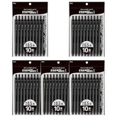 Pentel XBLN125-A10 EnerGel Ink Ballpoint Pen, 0.02 inches (0.5 mm), Black, Pack of 10, 5 Pieces