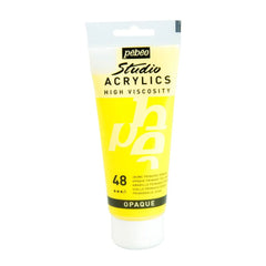 PEBEO HIGH VISCOSITY STUDIO ACRYLICS - OPAQUE PRIMARY YELLOW (48) - TUBE OF 100 ML