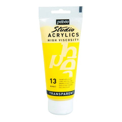 PEBEO HIGH VISCOSITY STUDIO ACRYLICS - LIGHT AZO YELLOW (13) - TUBE OF 100 ML