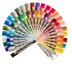Pentel Arts Water Proof Oil Pastel|Set of 50 Vibrant Shades Soft Oil Pastel Crayons|Bright&Smooth Drawing Sticks|Easy Blendable Oil Pastel Kit for Artist&Kids (Phn50)|Multicolor
