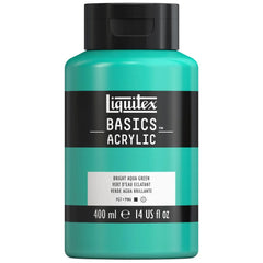LIQUITEX BASICS ACRYLIC COLOUR - JAR OF 400 ML - BRIGHT AQUA GREEN (660)
