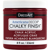 DECOART AMERICANA DÉCOR - CHALKY FINISH - ULTRA MATTE PAINT - 236 ML (8 OZ) BOTTLE - ROUGE (07)