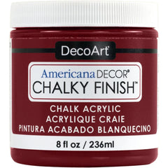 DECOART AMERICANA DÉCOR - CHALKY FINISH - ULTRA MATTE PAINT - 236 ML (8 OZ) BOTTLE - ROUGE (07)