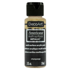 DECOART AMERICANA ACRYLIC PAINT - MULTI SURFACE METALLICS - 59 ML (2 OZ) - CHAMPAGNE (554)