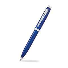 Sheaffer Gift Set 100 Ballpoint Pen with Business Card Holder Glossy Blue with Chrome Trims