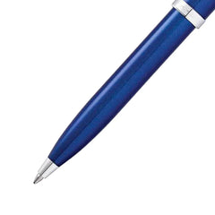 Sheaffer Gift Set 100 Ballpoint Pen with Business Card Holder Glossy Blue with Chrome Trims