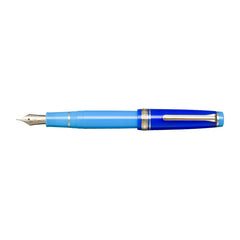 Sailor Professional Gear Quasar Fountain Pen (21K Broad) - Blue With Gold Trims