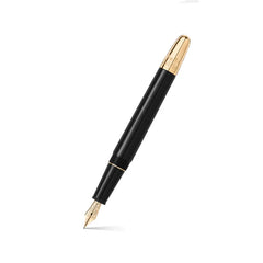 Montblanc 128472 Meisterstück Classique 'Around The World In 80 Days' Fountain Pen (14K Medium) - Anthracite With Gold Trims