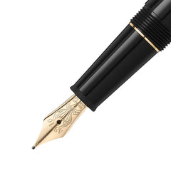 Montblanc 128472 Meisterstück Classique 'Around The World In 80 Days' Fountain Pen (14K Medium) - Anthracite With Gold Trims