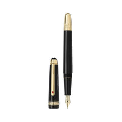 Montblanc 128472 Meisterstück Classique 'Around The World In 80 Days' Fountain Pen (14K Medium) - Anthracite With Gold Trims
