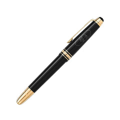 Montblanc 128472 Meisterstück Classique 'Around The World In 80 Days' Fountain Pen (14K Medium) - Anthracite With Gold Trims