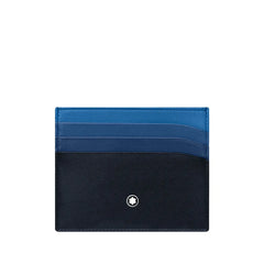 Montblanc 128956 Gift Set PIX Rollerball Pen With Meisterstück Credit Card Holder - Blue With Gold Trims