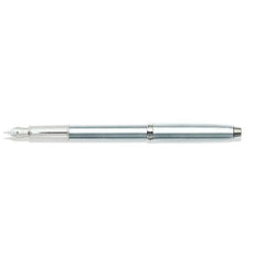 Sheaffer Gift 100 Fountain Pen (Fine) Brushed Chrome with Chrome-Plated Trim