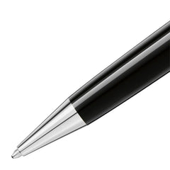 Montblanc 114185 Meisterstück Midsize Ballpoint Pen Black With Platinum Trims