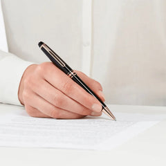 Montblanc Meisterstück Classique Ballpoint Pen - Black With Red Gold Trims