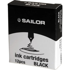 Sailor Jentle Ink Cartridge Pack of 12 Black