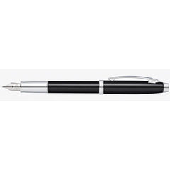 Sheaffer Gift 100 Fountain Pen (Medium) Glossy Black with Chrome-Plated Trim