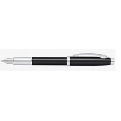 Sheaffer Gift 100 Fountain Pen (Medium) Glossy Black with Chrome-Plated Trim