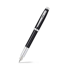 Sheaffer Gift 100 Fountain Pen (Medium) Glossy Black with Chrome-Plated Trim