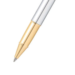 Sheaffer 9340 Gift 100 Rollerball Pen Bright Chrome with Gold Tone Trim