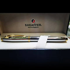 Sheaffer 9340 Gift 100 Rollerball Pen Bright Chrome with Gold Tone Trim