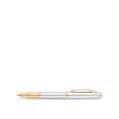 Sheaffer 9340 Gift 100 Fountain Pen Bright Chrome with Gold Tone Trim