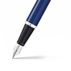 Sheaffer Gift 300 Fountain Pen (Medium) Glossy Blue with Chrome-Plated Trim