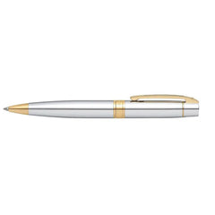 Sheaffer Gift 300 Ballpoint Pen Bright Chrome with Gold Tone Trim