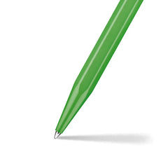 Caran d'Ache 849 Popline Fluo Ballpoint Pen with Slim Metal Box Fluorescent Green