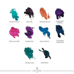 Lapis Bard Ink Vial Kit set of 10colors in 5ML Vial Each with Acrylic Stand