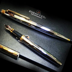 Sheaffer 9422 VFM Ballpoint Pen Polished Chrome with Gold-Plated Trim