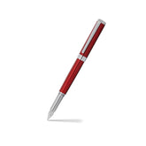 Sheaffer 9245 Intensity Engraved Translucent Lacquer Fountain Pen (Medium) - Red with Polished Black Trim