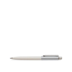 Sheaffer A 321 Sentinel Ballpoint Pen White and Brushed Chrome with Chrome-Plated Trim