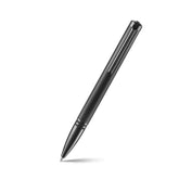 Lapis Bard Contemporary Torque Ballpoint Pen - Matte Black with Shiny Black Trim